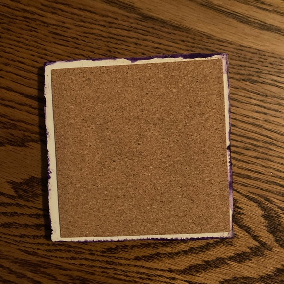 ✨🎄CHRISTMAS🎄✨TILE 4x4 handmade/decorated cork backSTITCHwearingSANTAhat🌟NEW🌟 - Picture 2 of 4